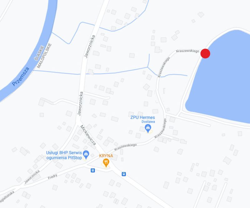 mapa terenu Chełmek ul. Kraszewskiego