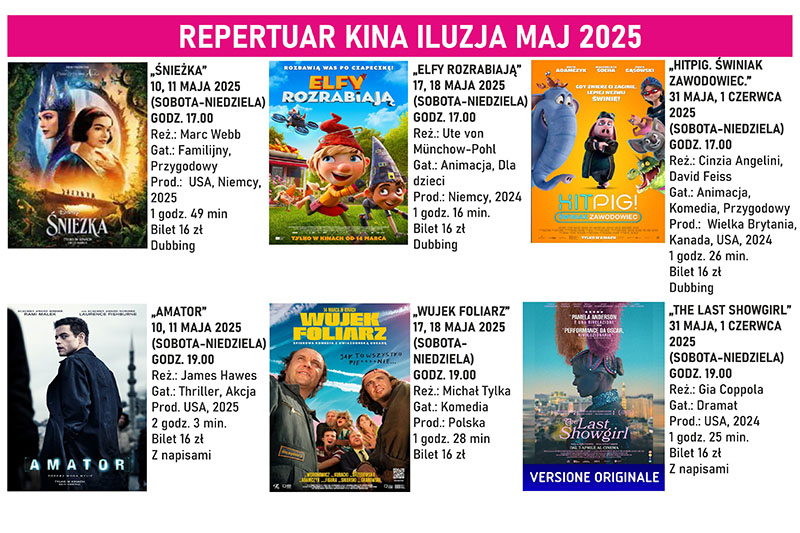 Repertuar Kina Iluzja Maj 2025 baner maly