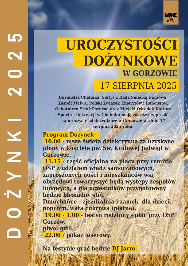Dozynki Gorzow 2025 plakat maly