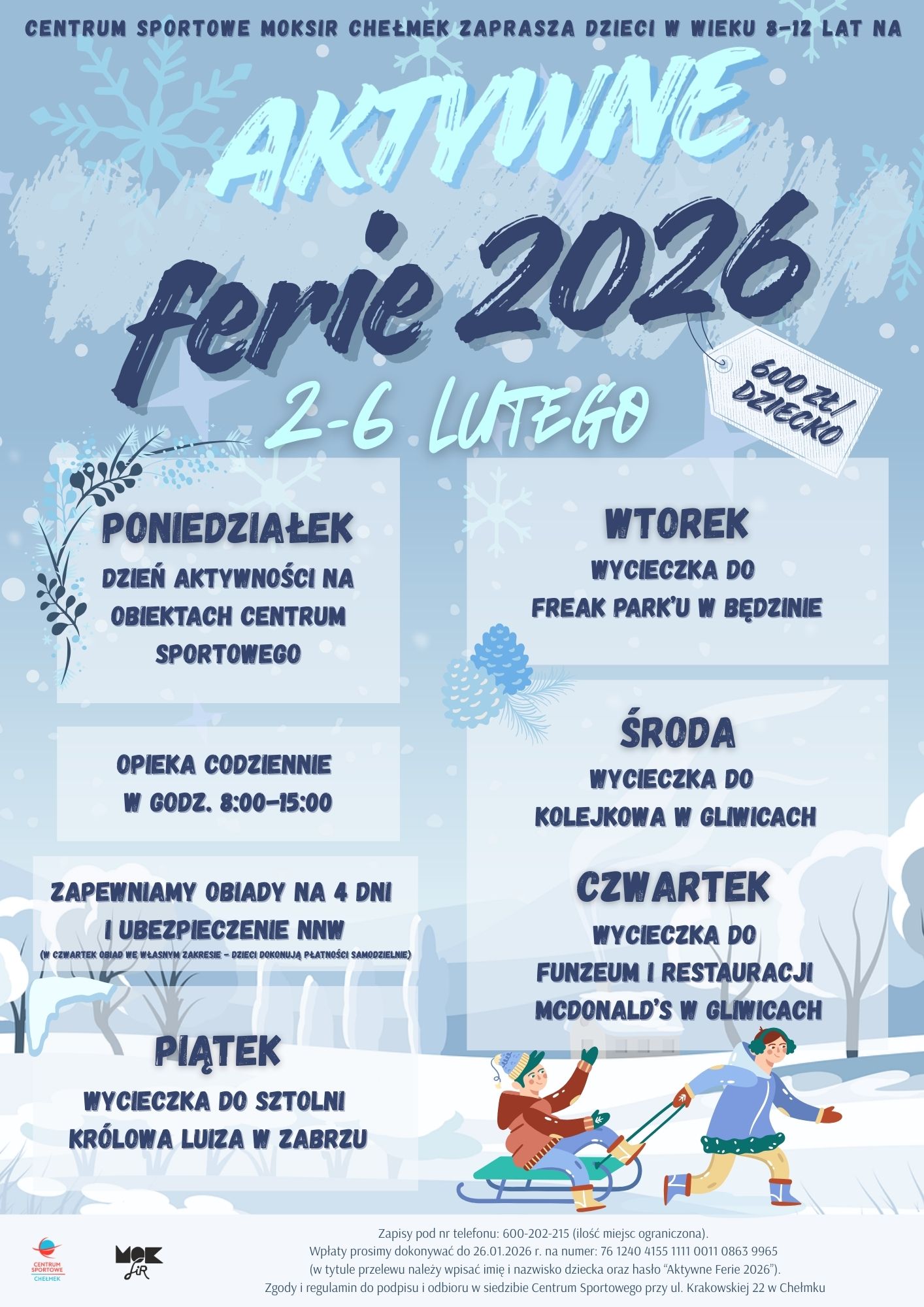 Aktywne Ferie 2026 2 6 lutego